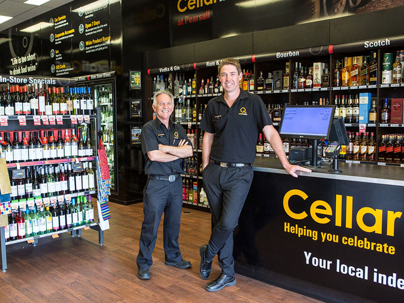 Cellarbrations Manager, Elliott and assistant Manager Steve